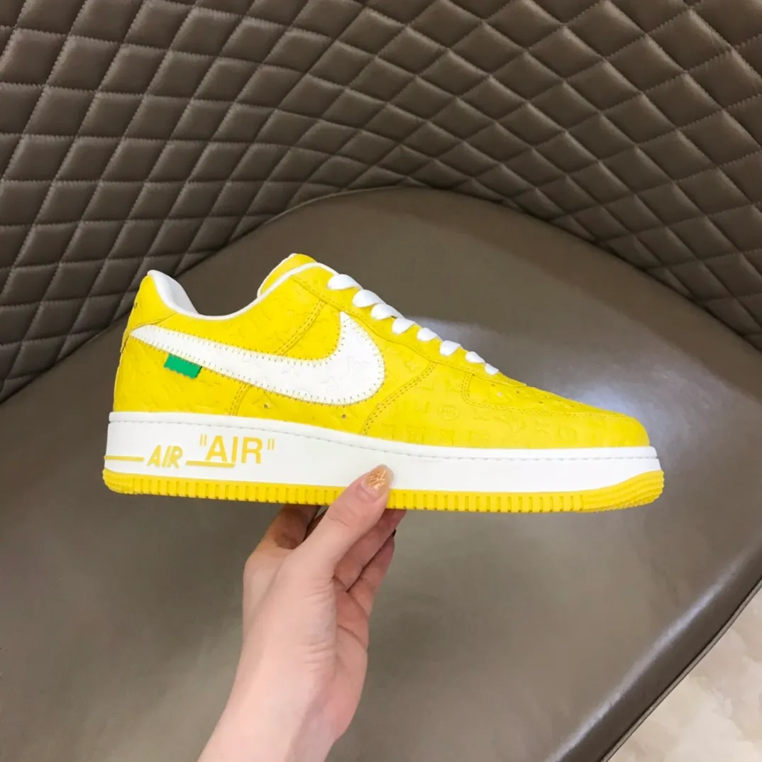 Men's shoes💰p440 "*oui* Vuitto*" x OFF-WHITE x Nike three-party collaboration! Trendy and cool men's casual sports shoes with unrivaled color matching. The design idea basically continues the style of THE TEN. The Swoosh line and tongue label have a very familiar visual effect and are both fashionable and trendy! A must-have for fashionistas! The effect on your feet is absolutely stunning! Size: 38-45